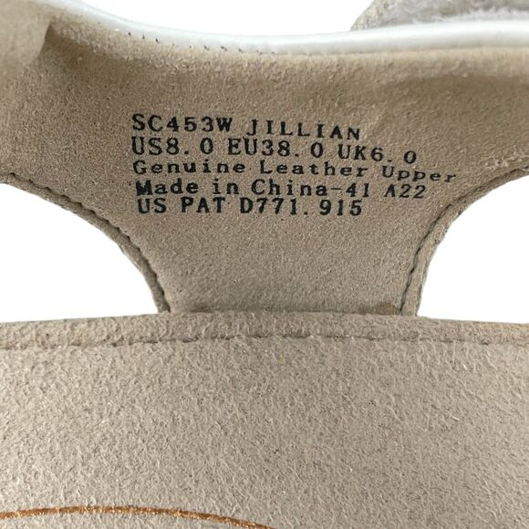 Aetrex Jillian Women’s Sandals Size 8 White Leather Strappy Slingback Comfort - Picture 11 of 11